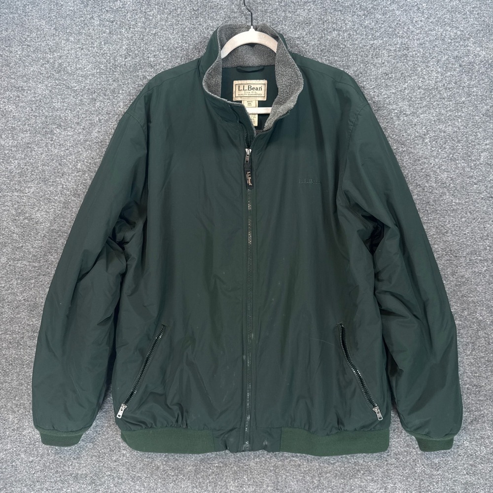 L.L Bean Three Season Jacket Mens XXL Tall Green Zip Up Gorpcore Outdoor Coat